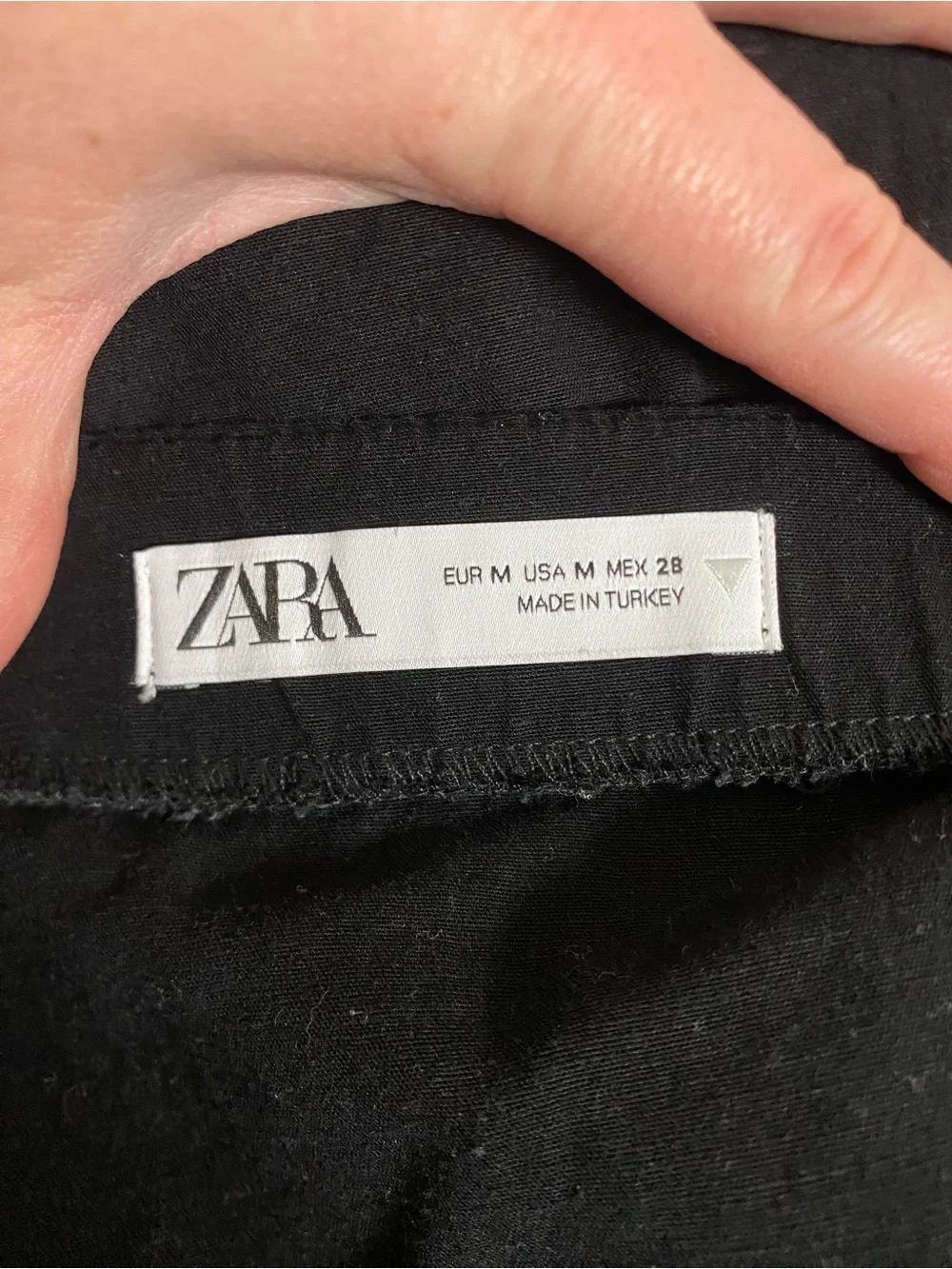 Zara Black Asymmetric Wrap Style Button A-Line Micro Mini Skirt- Casual Everyday - Picture 5 of 6